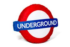 Officially Licensed London Underground Roundel Logo Cushion - Cute Soft Plush Toy for Kids and Collectors - Transport for London