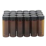 jiuwu 30ml (1 Oz) Brown Glass Sample Vials Lab Liquid Bottles Screwcap Travel Container Capacity Pack of 24