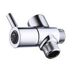 KES Bathroom Valve G1/2" for Solid Brass 3-Way Shower Arm Diverter Valve Handshower for Handheld Shower Universal Showering Components Chrome, PV14-CH