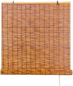 LLPEIJIE026 Store Enrouleur Bambou,Rideau De Roseau,Tissés À La Main,Store en Bambou Exterieur,Store Venitien,Rideau de Paille,Stores Opaques,avec Levage,Personnalisable (120x160cm(47x63in))