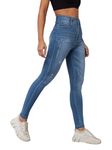 Miss Chase Women's High Rise Mild Regular Stretchable Denim (Plus Size) Jeans (MCAW17DEN02-03-318-36, Charlotte Blue, 36)