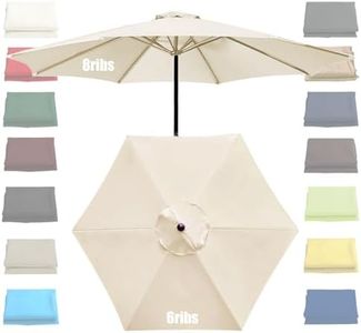 Toldo De Recambio De Sombrilla (2m/6 Varillas, 2.7m/6 Varillas, 3m/6 Varillas, 2.7m/8 Varillas, 3m/8 Varillas) Cubierta De Sombrilla De Tela De Repuest Para Piscina, Terrazas, Sombrilla En Voladizo (