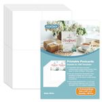 MaxGear Postcards Blank Printable Postcards Paper, Thank You Card for Laser and Inkjet Printer, Heavyweight Perforated Cardstock, 4 Printable Cards/Sheet, 100 Christmas Gift Cards, 4.25" x 5.5" (3380)