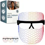 LifePro VizaCure LED Face Mask Light Therapy - Black Led Facial Mask for LED Light Face Therapy - an LED Light Mask for Face & Neck - Truly Portable Therapy Mask