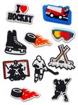 Sports Collection Shoe Charms,Baseball Volleyball Softball Soccer Football Basketball Hockey Shoe Charms Accessories Pack for Boy Girl Women Men (Hockey)