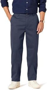 Amazon Essentials Men's Classic-Fit Wrinkle-Resistant Flat-Front Chino Pant (Available in Big & Tall), Navy, 52W x 30L