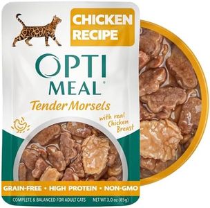 Optimeal Wet Cat Food Grain Free - Chicken Tender Morsels, High Protein Premium Nutrition Made with Natural European Ingredients, Adult Cat Pouches 3oz (Pack of 12)