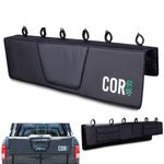 Tailgate Bike Pad by COR Surf | Multi Functional Truck Pad for Bikes, Surfboard SUP | with Tailgate Flap That Stays Open for Back-Up Camera and Latch (Black, Large)