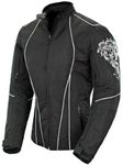 Joe Rocket Alter Ego 3.0 Women's Textile Motorcycle Riding Jacket (Black/White, Small)