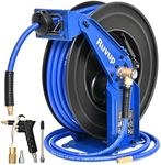 Ruvup Air Hose Reel 3/8"x75ft Auto Retractable Air Compressor Tool HoseReel
