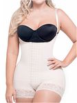 Sonryse 066BF Fajas Colombianas Reductoras y Moldeadoras Postparto FUPA Shapewear Body Shaper for Women Beige XL