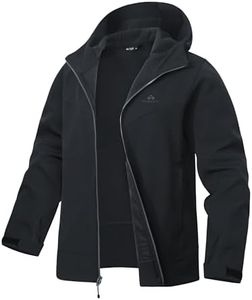 Pioneer Camp Men's Hooded Softshell Jacket Waterproof Lightweight Insulated Windbreaker Fleece Lined Rain Shell Jacket