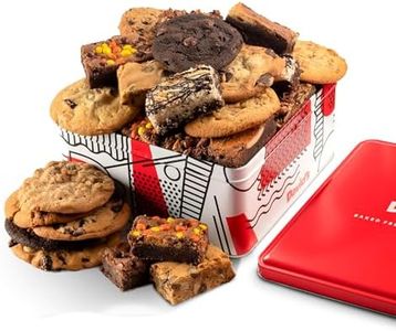 David’s Cookies Gourmet Assorted Cookies and Brownies Gift Basket - 12 x 1.5oz fresh baked cookies and 10 x 2oz individually wrapped brownies - Great for Sharing, Ideal Gift for All Special Occasions