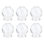 Healifty 6Pcs Cupping Therapy Sets: Glass Fire Cupping Jars Thick Glass Cupping Set Chinese Acupoint Vacuum Cupping Therapy for Massage Back Relieve Fatigue (No. 2)