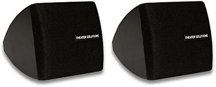 Theater Solutions TS30B Mountable Indoor Speakers Black Bookshelf Pair, 2.5 Inch (Pack of 2)