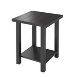 Metal Outdoor Side Table, 2-Tier St