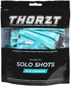 Thorzt Sugar Free Hydration Drink Solo Shots- Pack of 50 Sachets - Electrolyte (BLUE LEMONADE)