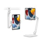 Twelve South HoverBar Duo iPad Stand (2nd Gen) - Adjustable Tablet Stand for Desk with Weighted Base & Clamp Attachment for Mounting, Tablet Holder, Foldable Tablet Desk Stand, Fits All iPads, White