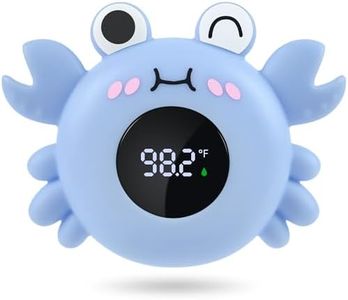 Baby Bath Thermometer Tub Water Temperature Thermometer for Bathtub Crab Newborn Baby Safety Floating Tub Toy Gift for Toddlers, Girls, Boys, Infants 1 2 3 4 Years Old