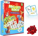Family Bingo Game for Kids 3-6, ABC and 123 Bingo Board Game for Toddler 4-8, Alphabet Learning Toys for Kids, Preschool Learning Activities, Family Matching Games