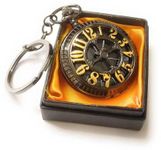 DSR" NUMERIC -Metal Bronze Antique Pocket Watch Keychain with Roman Numbers with Small Box (Numeric Face Design-Black Color)