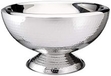 Elegance Hammered 3-Gallon Stainless Steel Doublewall Punch Bowl