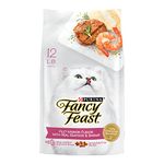 Purina Fancy Feast Gourmet Dry Cat Food, Filet Mignon Flavor With Real Seafood & Shrimp, 12-Pound Bag