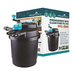 AllPondSolutions Pressurised Koi Fish Pond Filter with UV Steriliser – All in one UV Pond Filter System - Easy to Clean & Maintain - for Outdoor Ponds Up to 5000 litres - PFC-5000