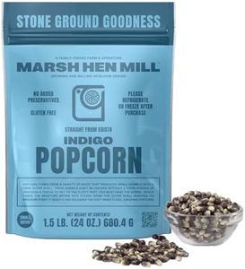 Marsh Hen Mill Indigo Popcorn Kernels | Vibrant Blue Kernels That Pop into Crisp White Flakes | Gluten-Free & Non-GMO | Healthy Snack for Gourmet Popcorn Lovers – 24 oz Bag (Pack of 1)