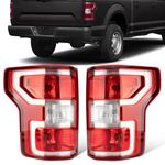 FOMIUZY Rear Tail Lights Assembly Fit Ford F150 F-150 XLT 2018 2019 2020 Left Driver Right Passenger Taillight Brake Turn Signal Back Up Replaces JL3Z-13405-H JL3Z-13404-H(Harness & Bulb Included)