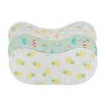 haus & kinder Muslin Burp Cloths for Newborn Baby | Pack of 3 Cotton Burping Cloths, 56 x 25 cm | Soft & Absorbent Baby Burp Cloths for Feeding, Spit-Up & Drooling | Tropical Twist