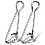 AMYSPORTS Line Connector Fishing Snap Stainless High Strength Snaps Swivels Saltwater Quick Change Fishing Snap Clip Freshwater Black Nickel 100pcs 44lbs