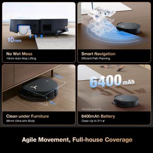ECOVACS DEEBOT X8 PRO OMNI Robot Vacuum – Smart Mapping, Powerful Suction