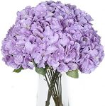 Kimura's Cabin 2Bouquets Fake Flowers Vintage Artificial Silk Hydrangea Flowers Bouquets 10Heads for Home Table Centerpieces Wedding Party Decoration (Light Purple, Pack of 2)