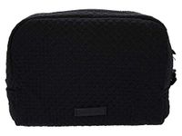 Vera Bradley Women's Microfiber Large Cosmetic Makeup Organizer Bag, Black, One Size