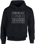 Hippowarehouse This is My Dog Walking Hoodie Unisex Hoodie Hooded top (Specific Size Guide in Description) Black