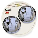 Savri Personalized Stainless Steel Lunch/Dinner Thali/Meal Set with Rakhi, roli, chawal with Your Name and Character Engraved. Best Gift for Kids,Brother & Bhabhi on Rakshabandhan (Set of 2)