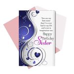 Alwaysgift Happy Birthday Sister Greeting Card