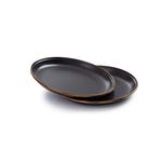 Barebones Enamel Salad Plate Set, Charcoal, 8 inch