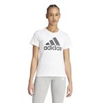 adidas Women's Essentials Logo Short Sleeve T-Shirt, White/Black, XXL