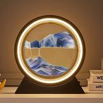 Moving Sand Art Picture, Round Glas