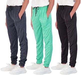 3 Pack Boys Girls Youth Active Teen Mesh Boy Sweatpants Joggers Running Basketball School Track Pants Athletic Workout Gym Apparel Training Jogger Fit Kid Clothing Casual Pockets - Set 8, XS(6-7)