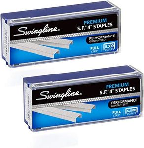 Swingline Staples, 2 Pack, S.F. 4, Premium for Desktop Staplers, 1/4" Length, 210/Strip, 5000/Box (35450)