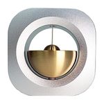 Dopamine Arts Magnetically-Attached Doorbell Chime, Metal Bell for Door Opening/Closing, Unique Decoration for Entrance and Refrigerator Door, Creative Gift for Housewarming, Birthday (Silver)