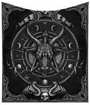 Nemesis Now Baphomet Triple Horn Sabbatic Goat Throw Blanket, Black, 160cm