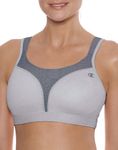 Champion Women's Spot Comfort Full Support Sports Bra, Oxford Heather/Medium Gray, 42C UK