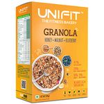 UNIFIT Instant Baked Crunchy Granola Wholegrains Healthy Ready to Eat Breakfast Oat Rich Cereal With Goodness Of Honey,Walnut & Blueberry Diet Snacks – 500 Grams