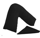 CnA Stores Orthopaedic V-Shaped Pillow Extra Cushioning Support For Head, Neck & Back (Black, V-pillow With Cover)