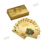 KOSTEN SPORTS Adult Casino Style Poker Chips & Cards Set (Golden)