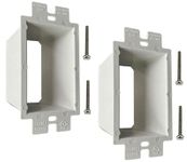 iMBAPrice BE1-2 (1-Gang) Electrical Power Outlet Box Extender - White, 2-Pack